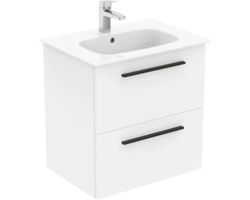 Badkamermeubelset Ideal Standard i.life A BxHxD 64 x 64,5 x 46 cm, frontkleur wit mat met wastafel keramiek wit K8742DU