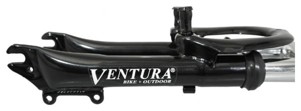 FOURCHE VTT 20   M-W A SUSPENSION DISQUE   V-BRAKE ACIER RESSORT-ELASTOMERE NOIR DEB. 50mm PIVOT (220-130MM) FILETE 1 -22 2 INTERIEUR