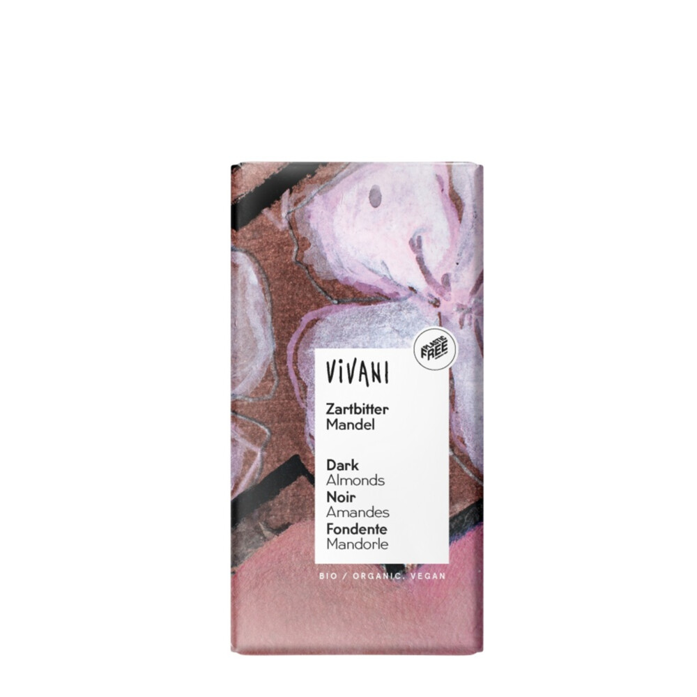 10x Vivani Chocoladereep Puur Amandelen100 gr