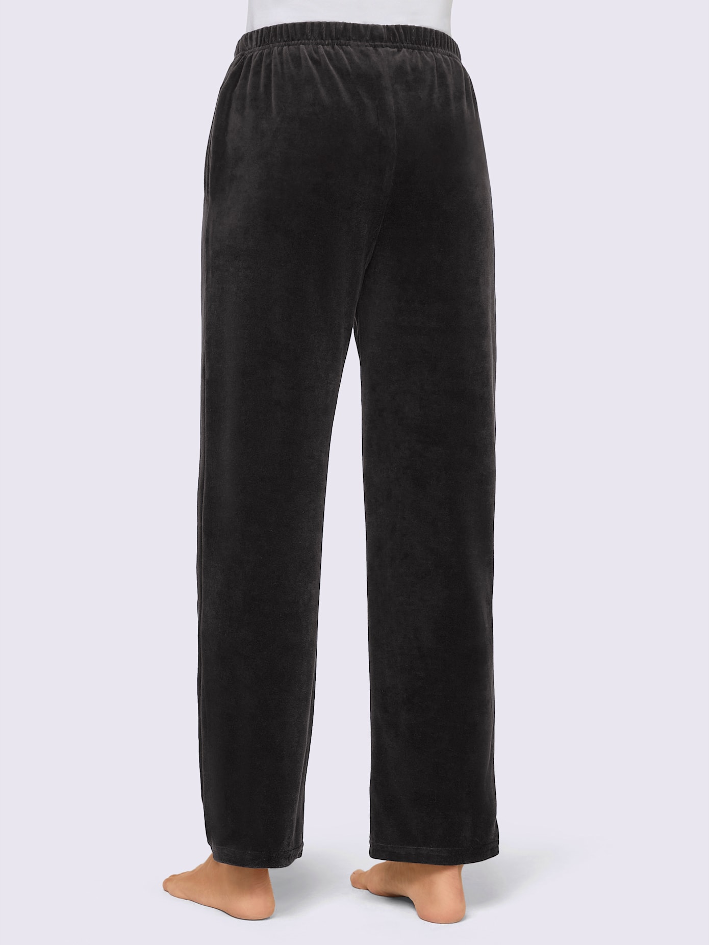 Pantalon décontracté effet velours