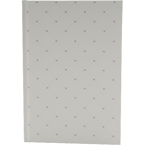 Danpen notesbog A5 - hjerter/off white