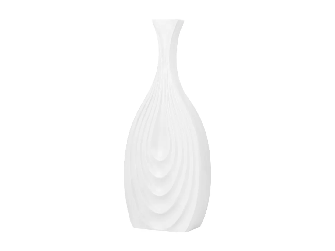 Vase décoratif THAPSUS Céramique 39 cm Blanc