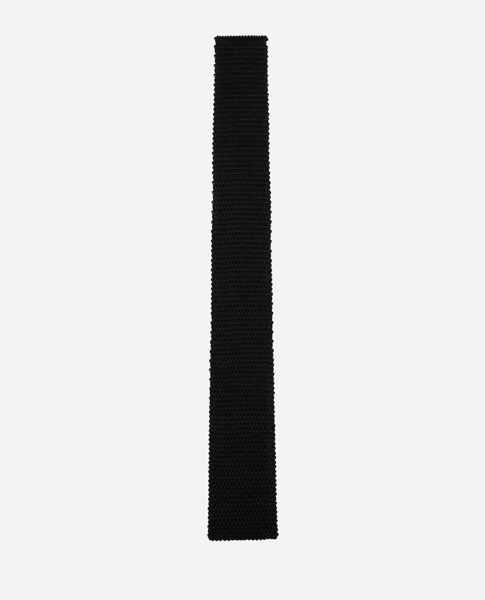 Cravate en tricot de soie noire