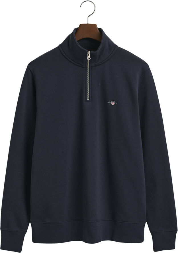 Gant REG SHIELD HALF ZIP SWEAT Evening blue