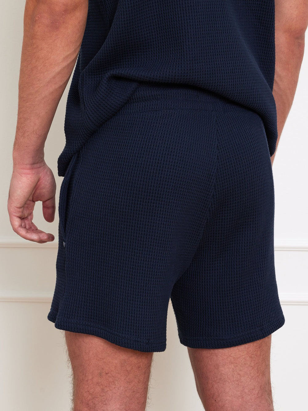 Waffle Shorts Herre Navy Blue