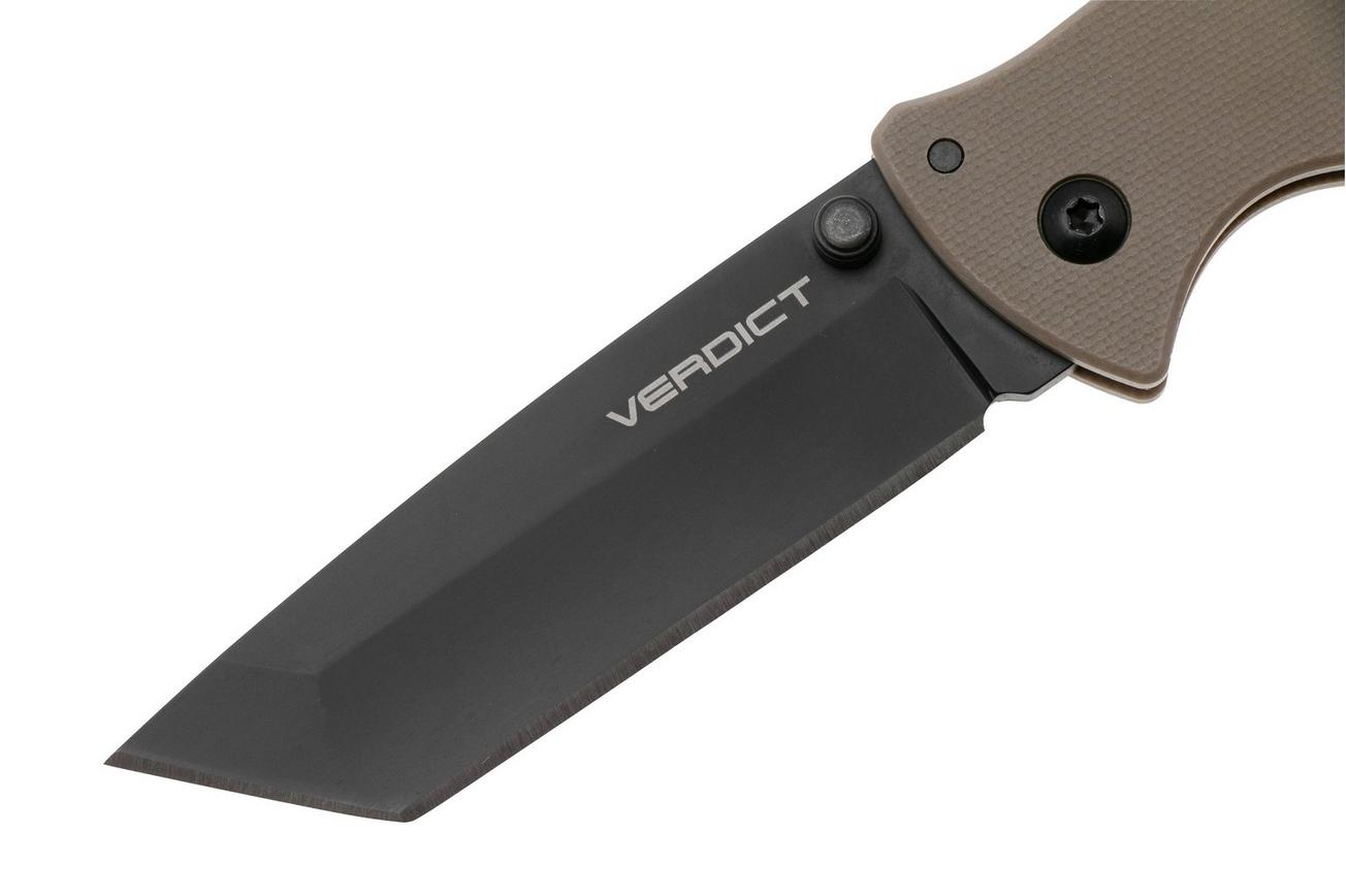 Cold Steel Verdict Tanto FL-C3T10AFDE, DLC AUS10A, Coyote G10, zakmes