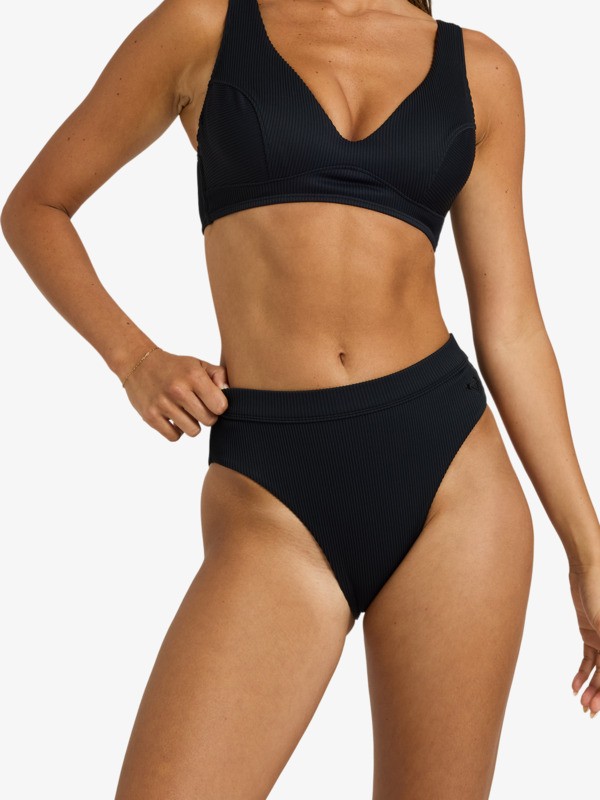 Roxy Love Classic High Leg Bas de bikini taille haute Noir Femme