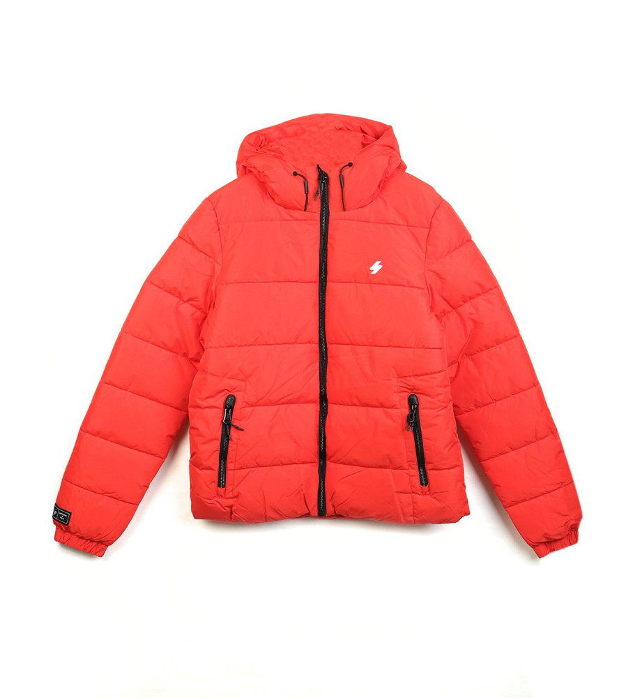 Jaqueta com capuz acolchoada Superdry Sports, laranja