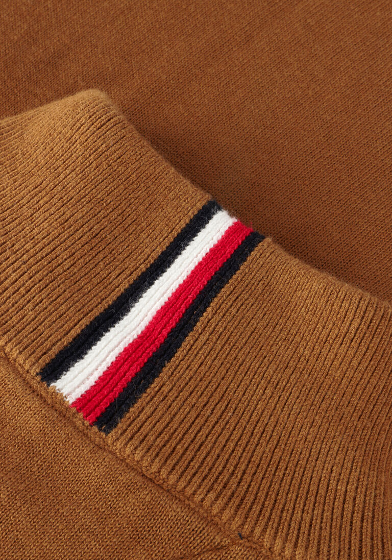 TOMMY HILFIGER camel tommy hilfiger trui pima org ctn cashmere zip mock