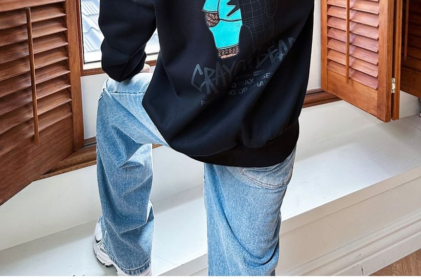 SeoulPop - Losse sweatshirt met berenprint