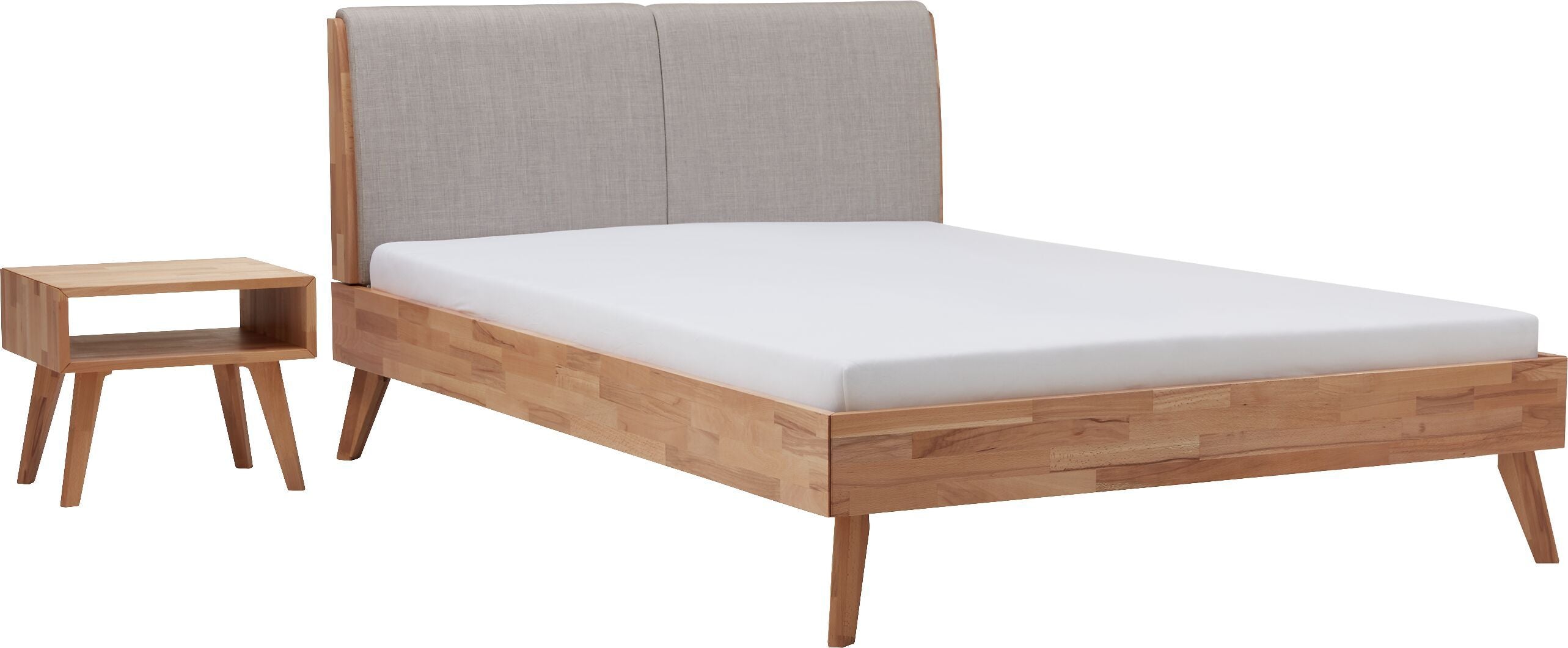 HASENA SIMONE Bett - Kernbuche / B: 140.0 cm x T: 200.0 cm