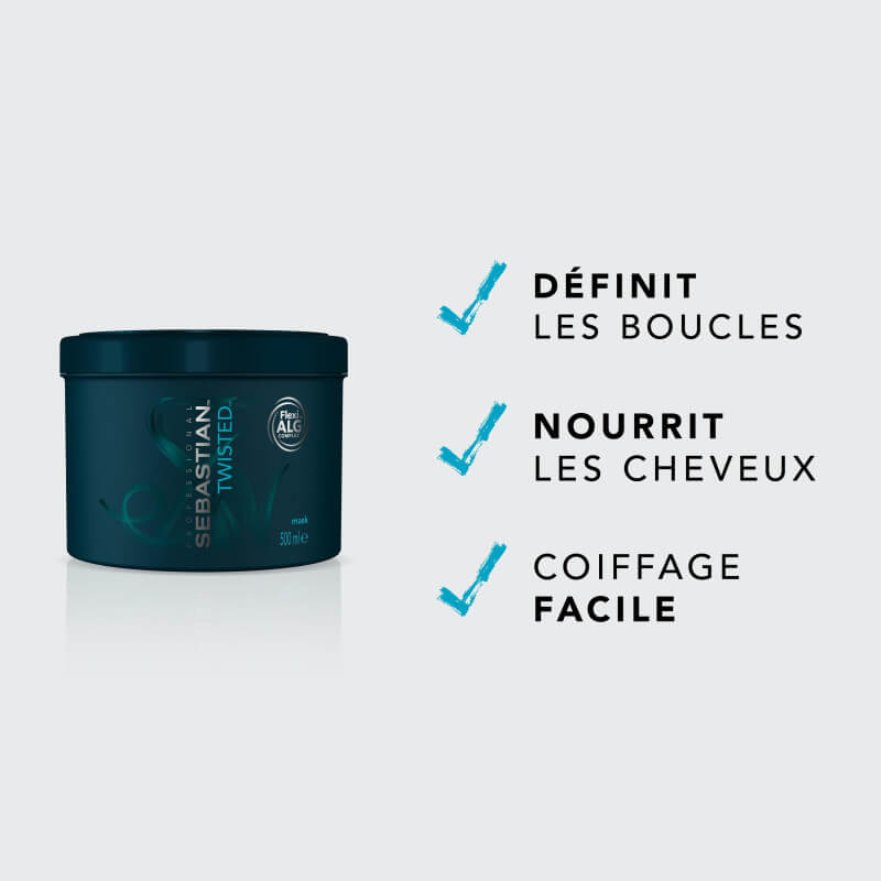 Masque cheveux bouclés Twisted Elastic Treatment Sebastian 500ML