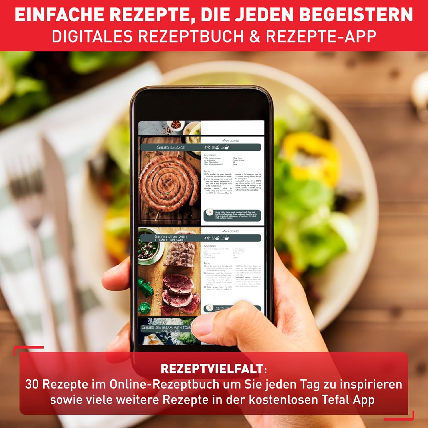 Tefal Easy Fry & Grill Heißluftfritteuse, 2-in-1 Technologie Air Fryer und Grill, Digitales Display, 4,6 Liter für 6 Portionen, 8 Kochprogramme, energiesparend, ohne Öl, Edelstahl, XL Volumen, EY505D