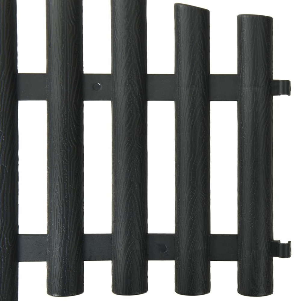 Bordures de pelouse 17 pcs anthracite 10 m pp