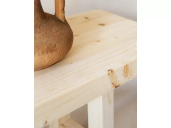 Banc en bois de sapin naturel 100x50cm - BATÁN - DECOWOOD