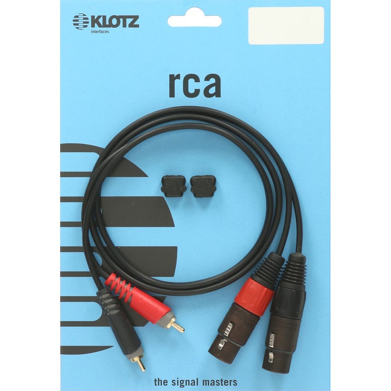 Klotz AT-CF0600 verloopkabel 2x RCA - 2x XLR 3p female 6 meter