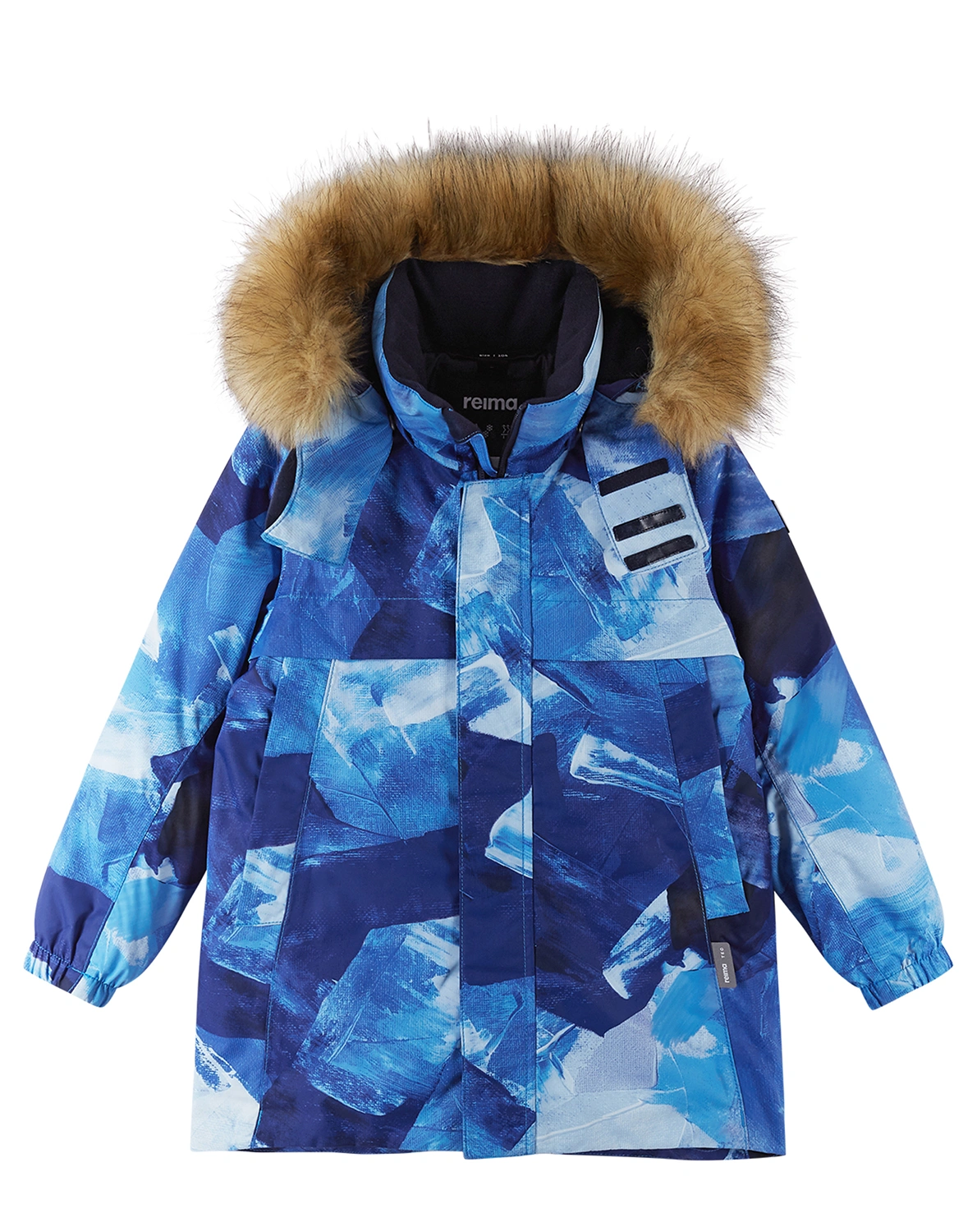 Winterjacke MUSKO mit Kunstfellbesatz in cool blue