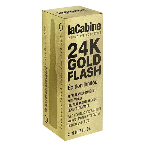 Cabine de Iluminador Antienvelhecimento com Efeito Flash de Ouro 24K 2ml