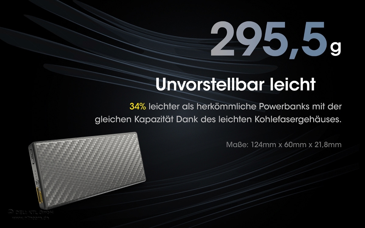 Nitecore Powerbank CARBO 20000 mAh