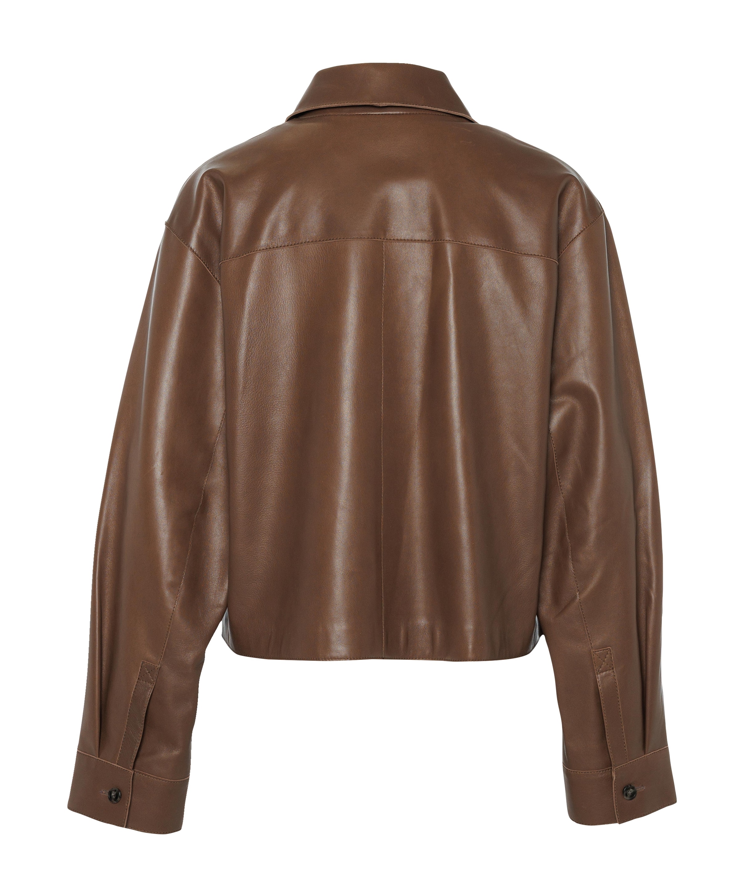 Weekend MaxMara Dames leren jas bruin