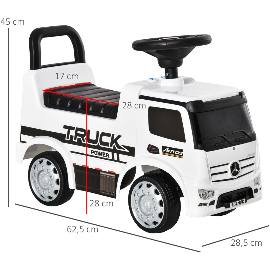 HOMCOM Rutscherfahrzeug als LKW weiß, schwarz