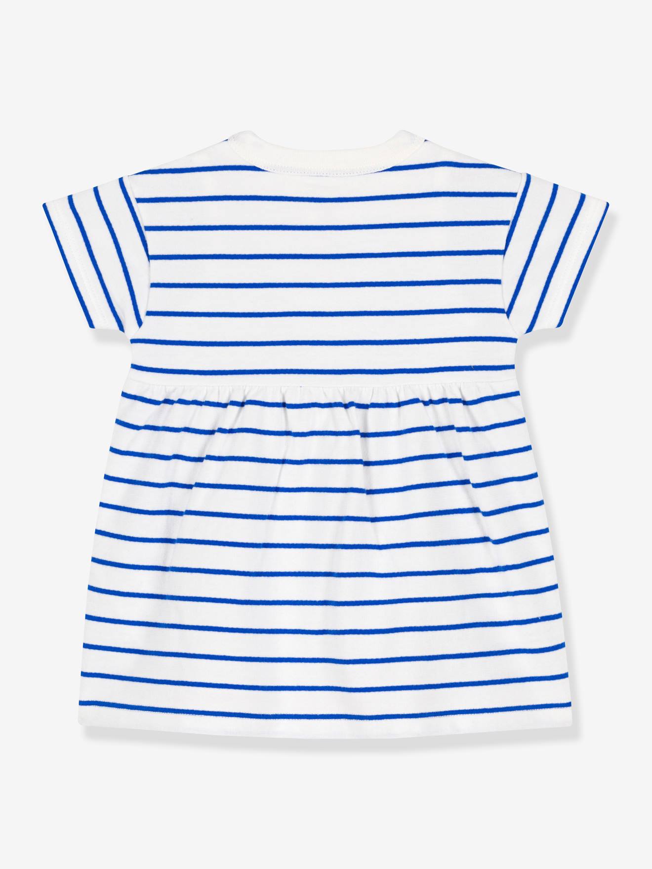 Vestido + body de manga curta PETIT BATEAU branco