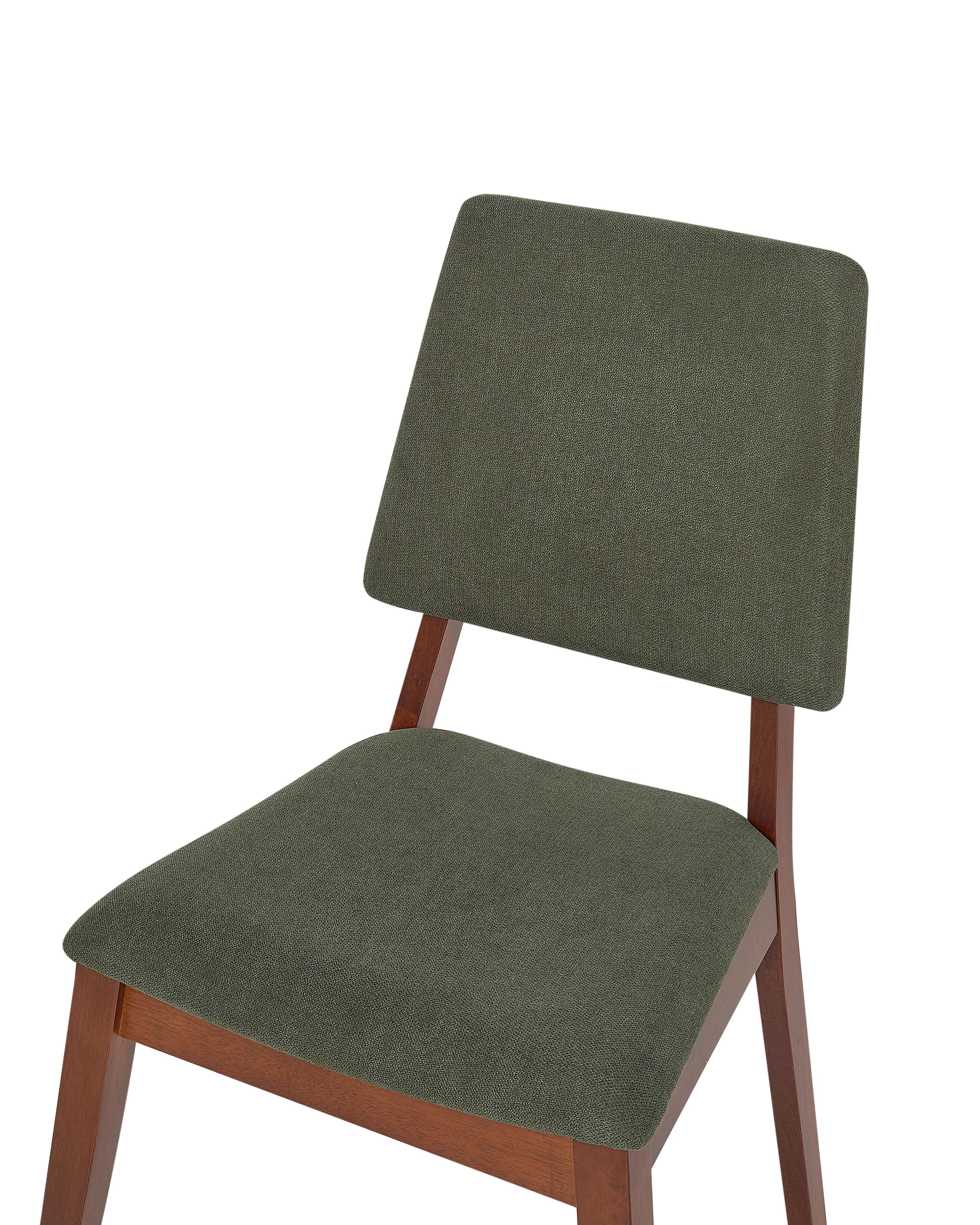 Set van 2 eetkamerstoelen MERRILL Hout Donkergroen