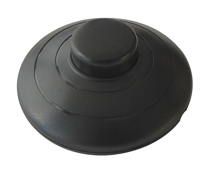 Interrupteur à pied unipolaire TIBELEC 2A 250V noir