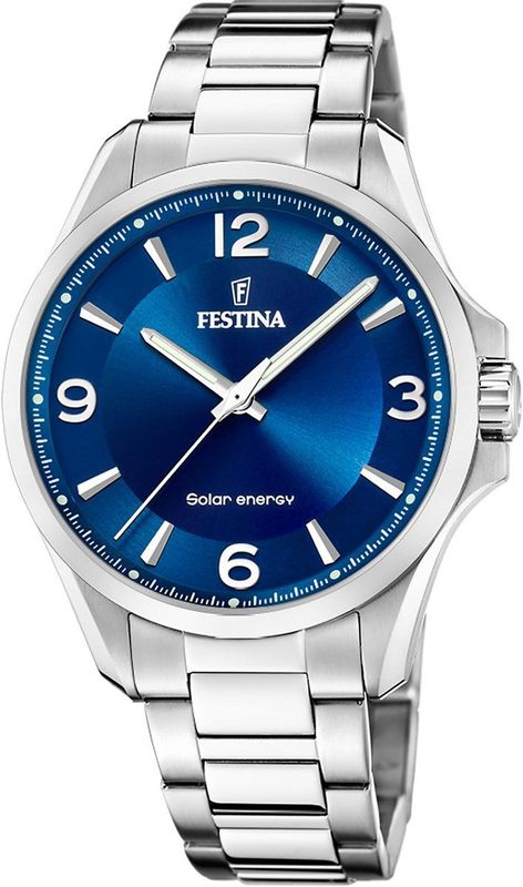Festina - Polshorloge - Zilver - RVS - Blauw Wijzerplaat - Quartz