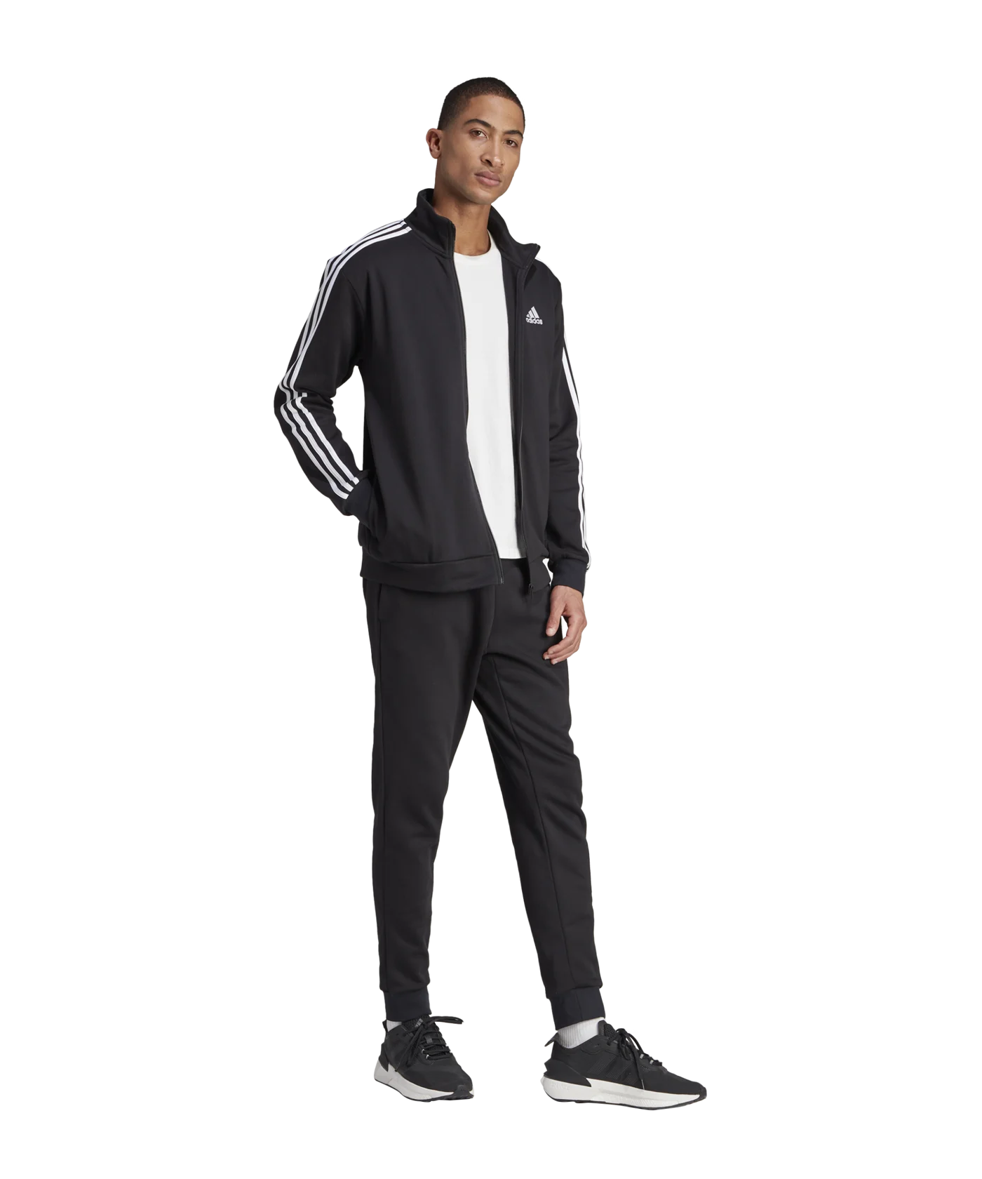 adidas Basic 3S Trainingsanzug Schwarz