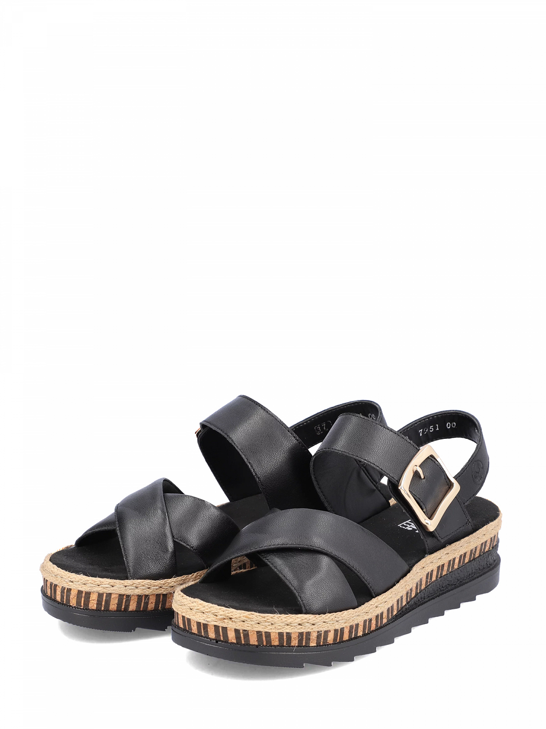 Rieker Arizona Sandal Black Leather