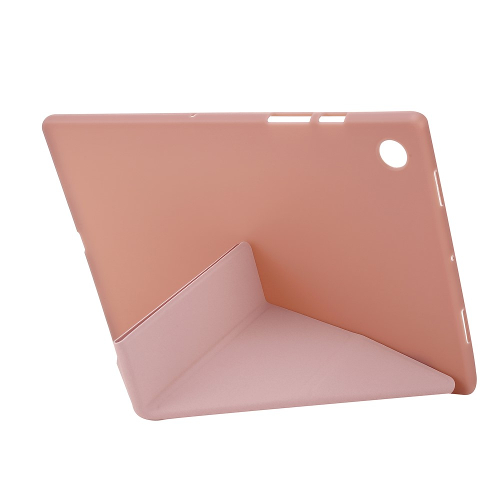 Samsung Galaxy Tab A11 / A9 Leder Tasche Origami Flip Case - Roségold