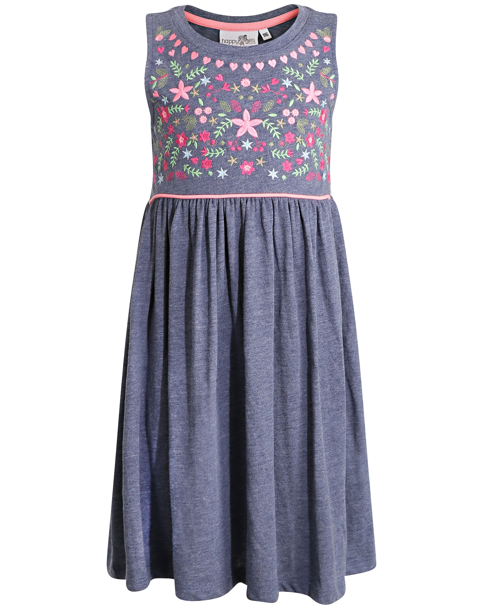 Kleid BLUMENSTICK ärmellos in jeans blue