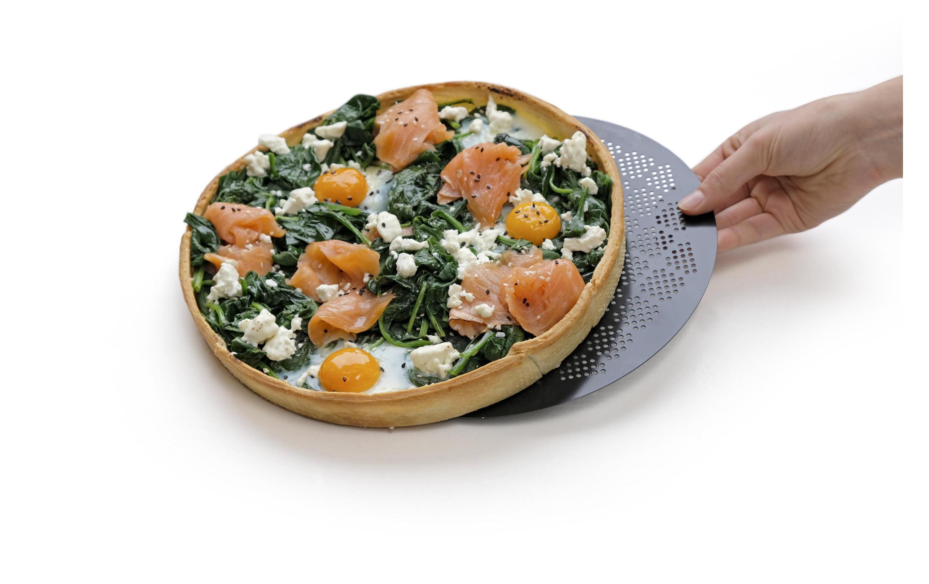 Pizzaform 28 cm, SchwarzPerforierte Quiche- und Pizzaform