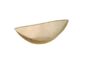 Skål oval Ø115xH20 mm dipskål Bionedbrydelig Palmeblad,24 pk x 25 stk/krt
