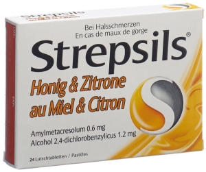 STREPSILS Lutschtabletten Honig & Zitrone, 24 Stück