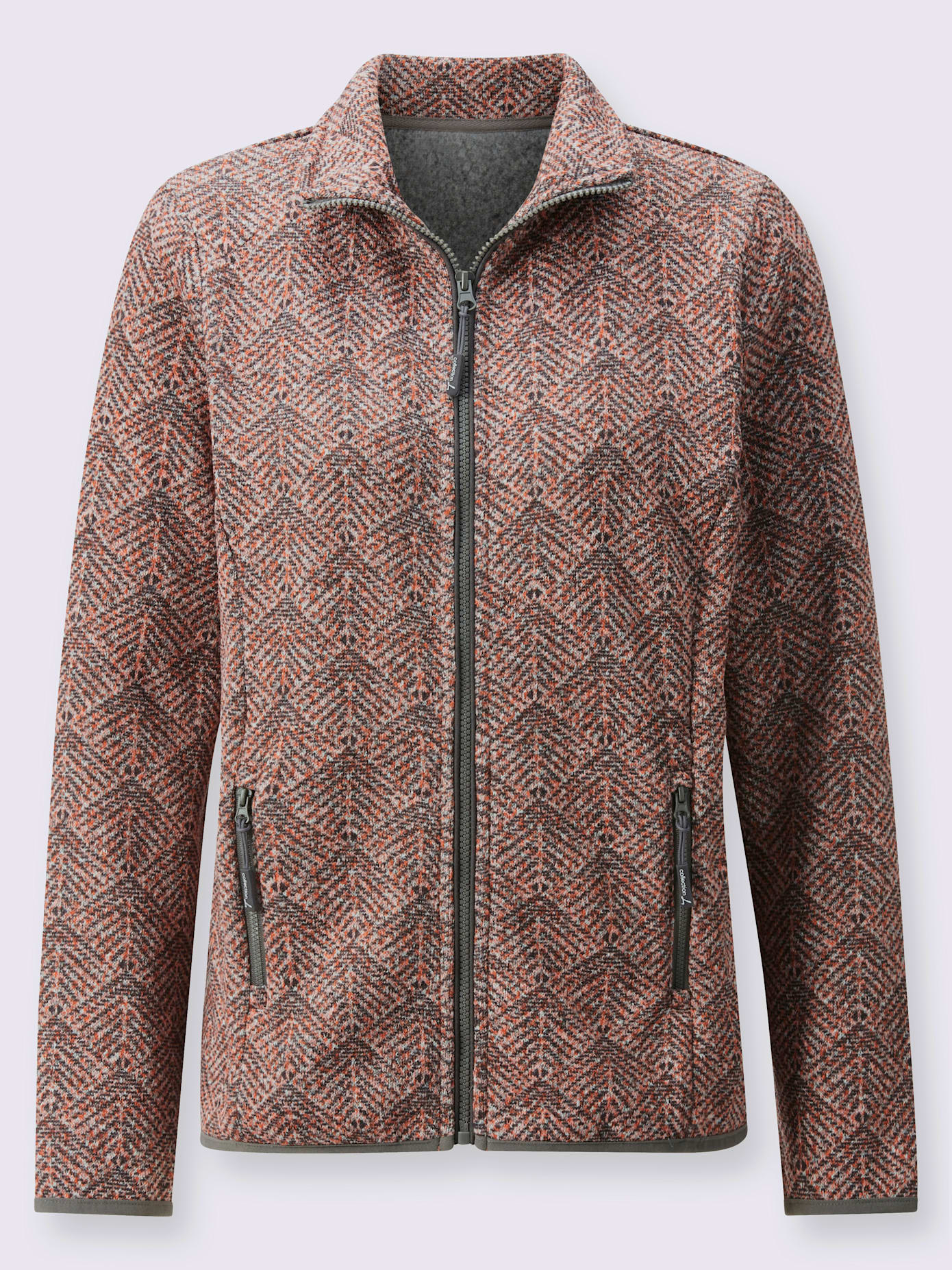 Veste polaire polaire tricotée à l'intérieur légèrement gratté