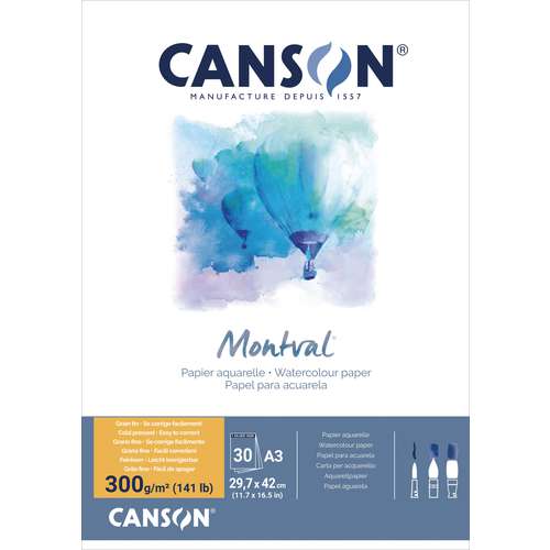 CANSON® Montval® Aquarellkarton, 300 g/qm Feinkorn