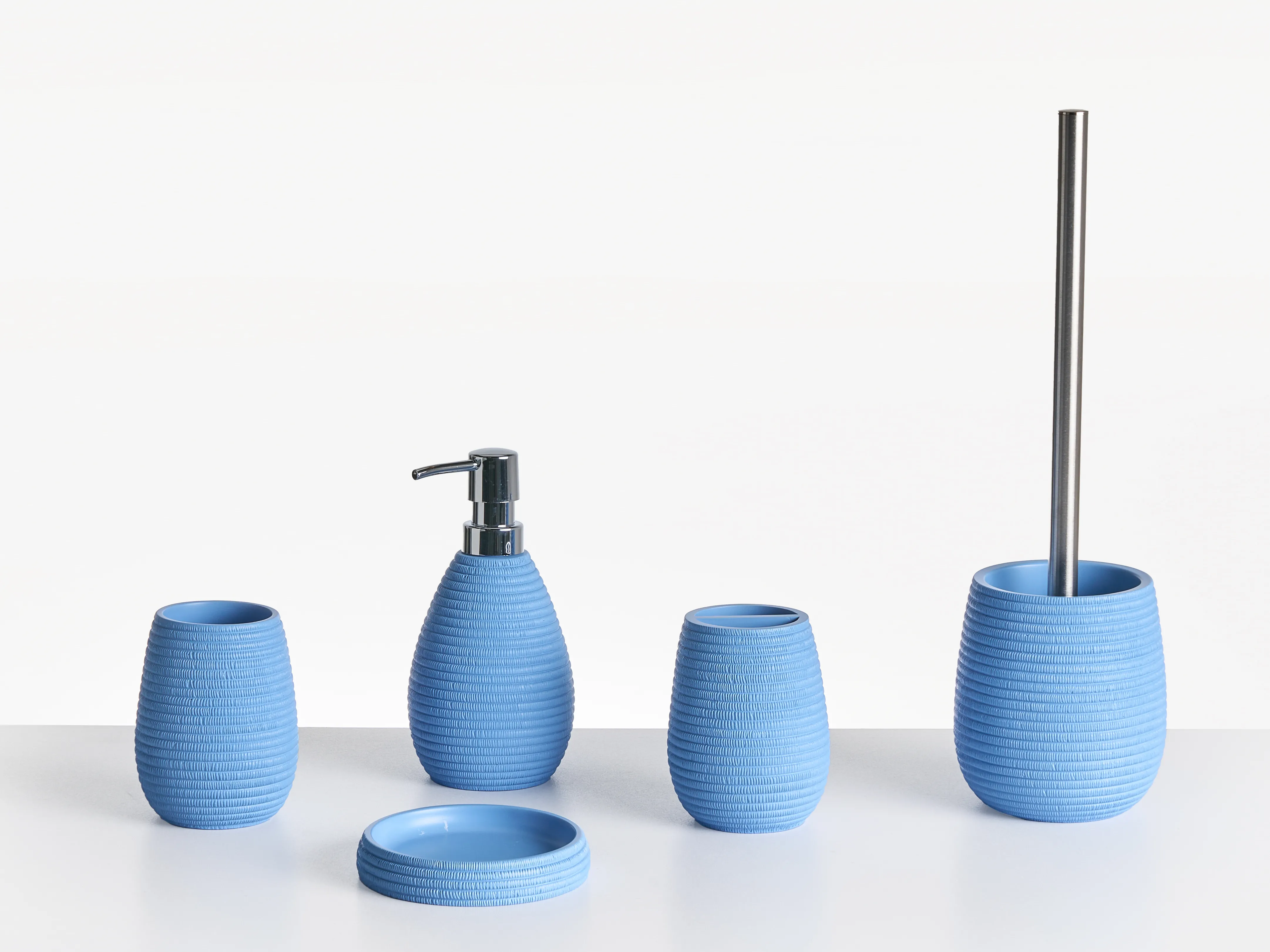 5-delige badkameraccessoireset QUILCA Blauw