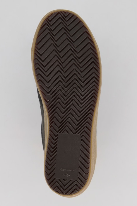 Leder-Sneaker, Wollfutter, Veloursleder, Weite H