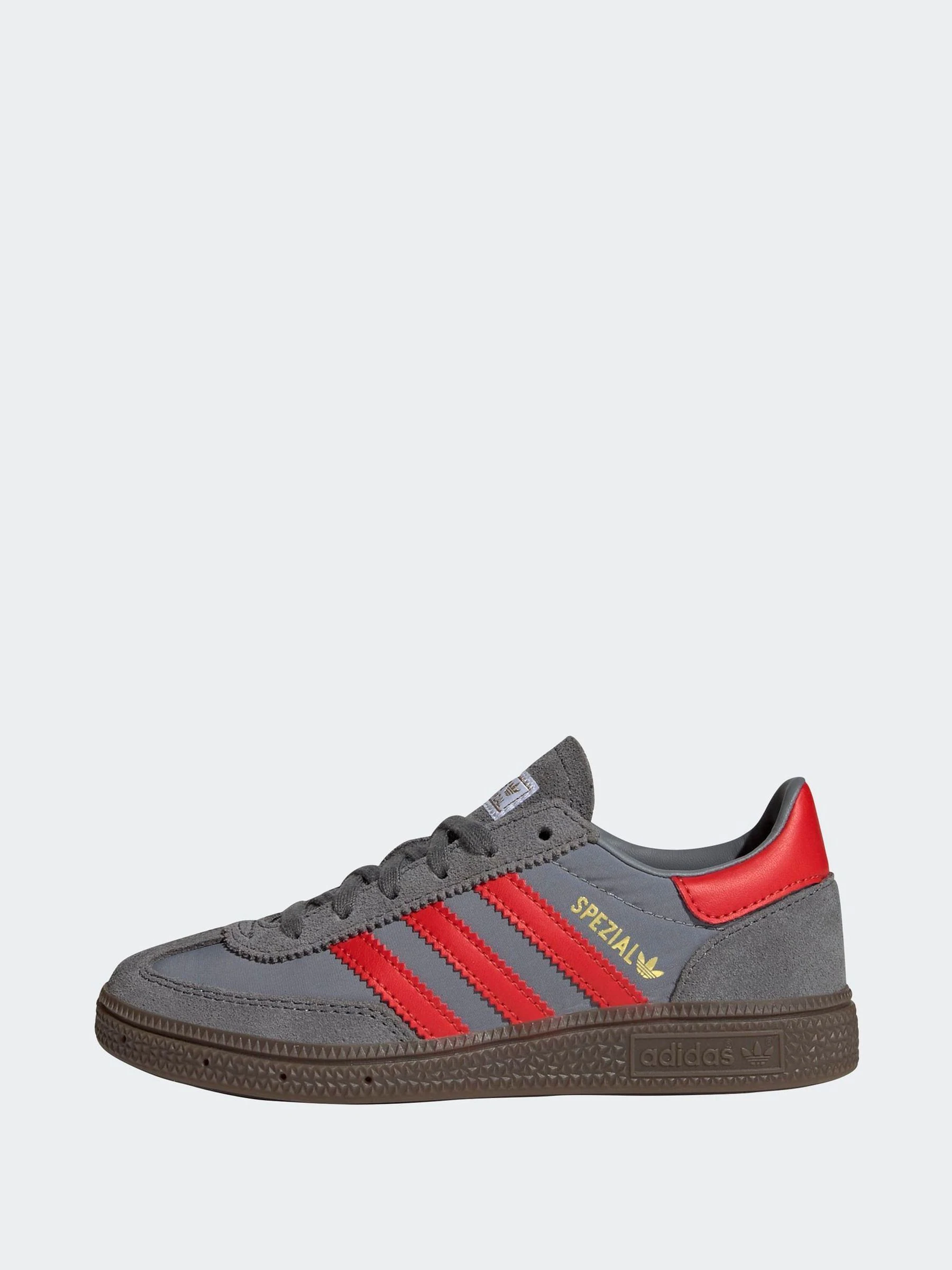 Grijs/Rood - adidas Originals Handball Spezial Kids Trainers