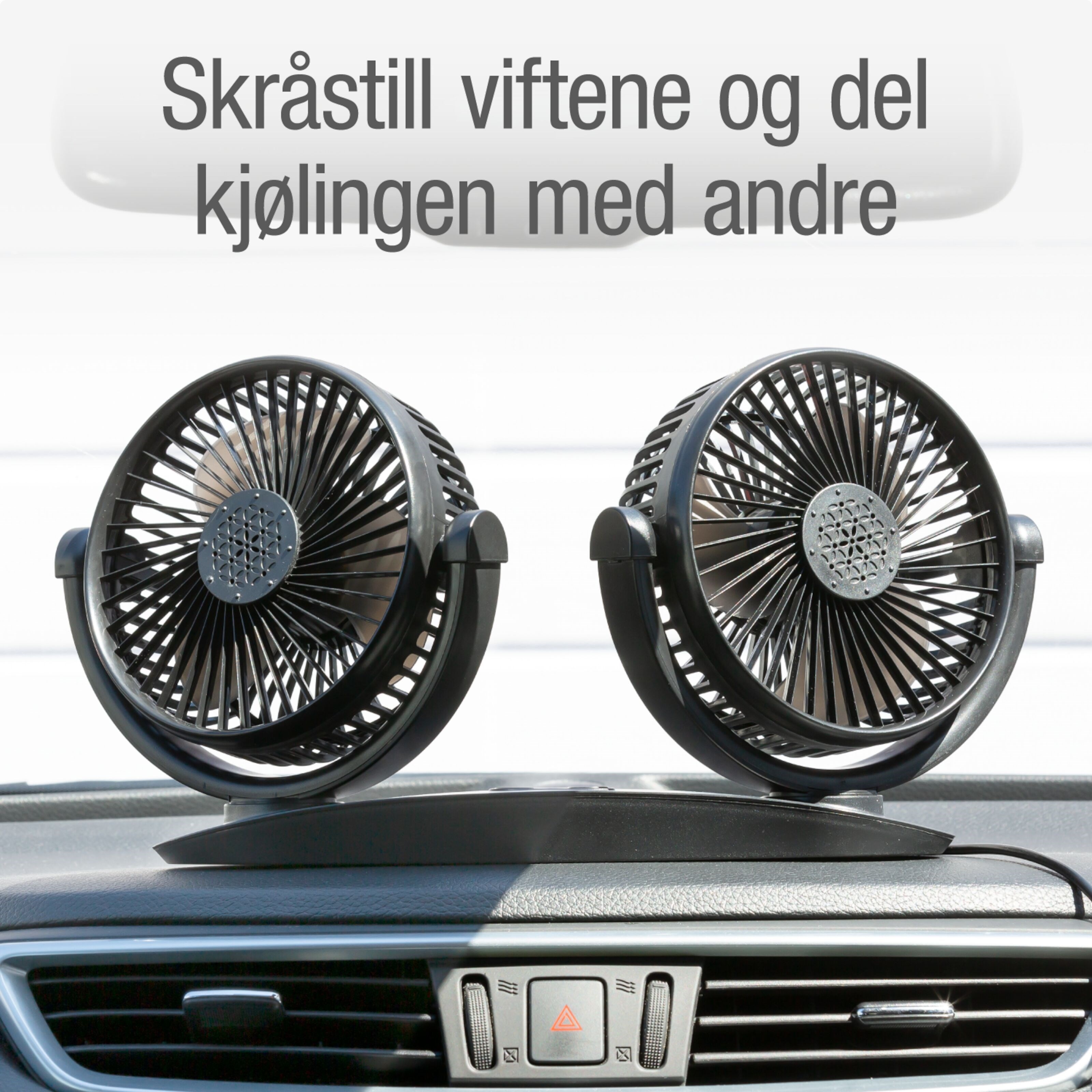 Rubicson To vifter for bilen Ø12,5 cm