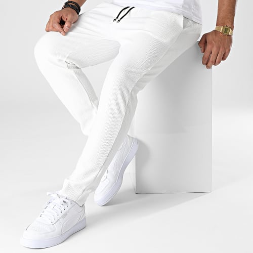 Pantalon Jogging Texturé 7347 Blanc