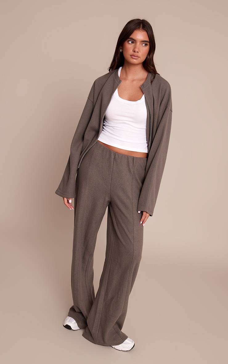 Charbon Ensemble Coordonné Sweat Zippé Toucher Doux