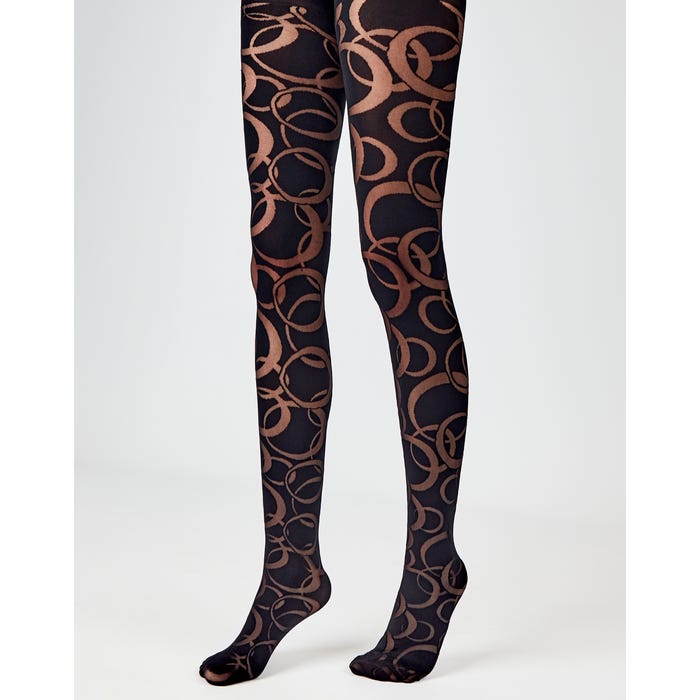 Emilio Cavallini-Panty circles arabesque 80DEN- Cavallini