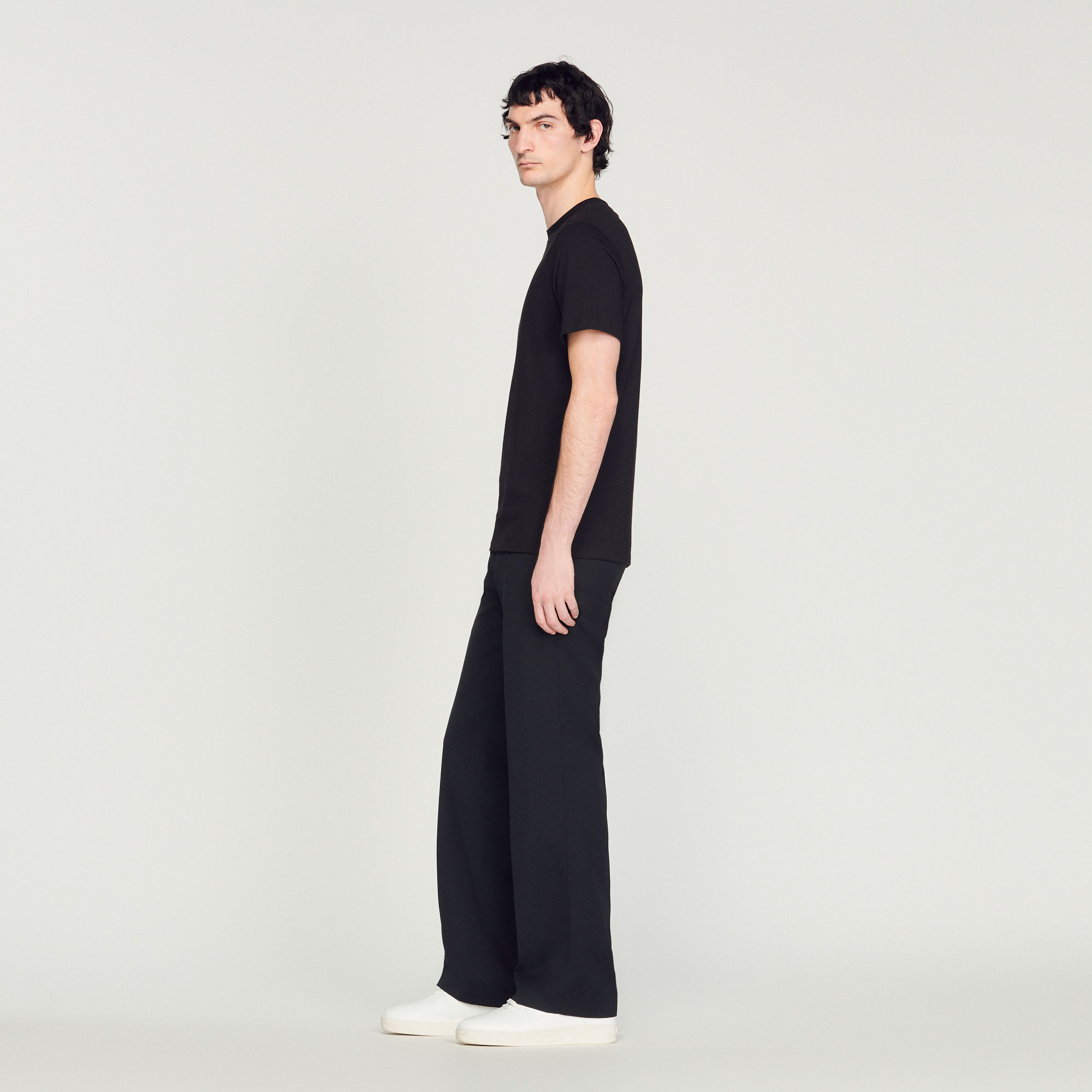 T-shirt brode Sandro en coton biologique