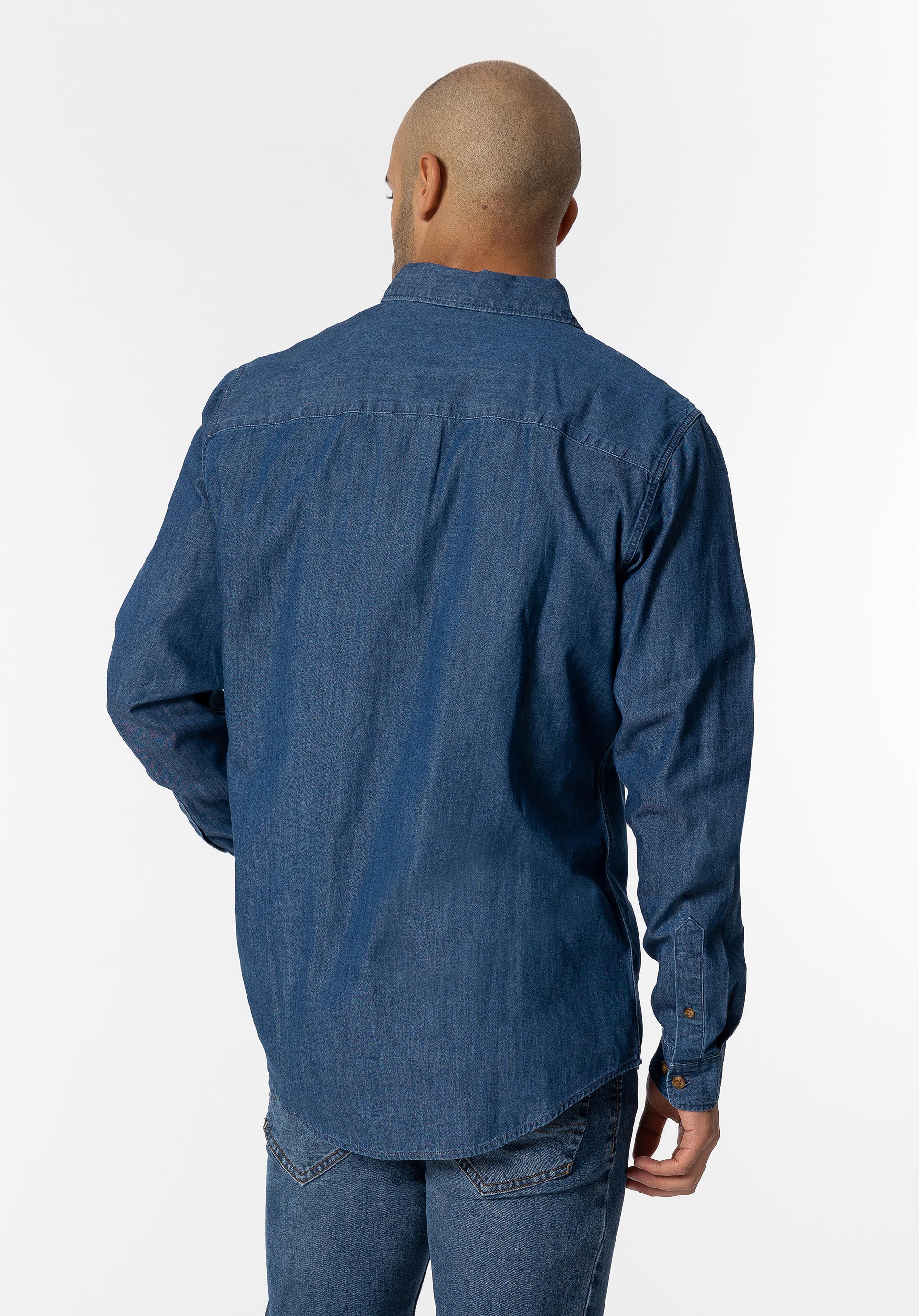 Camisa de Ganga Regular Fit com Bolso