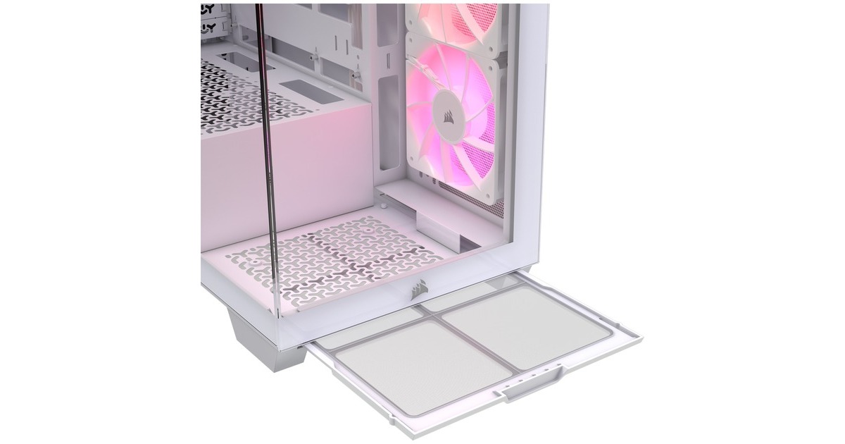 Corsair3500X ARGB midi tower behuizing  (Wit | 2x USB-A | 1x USB-C | RGB | Tempered Glass)