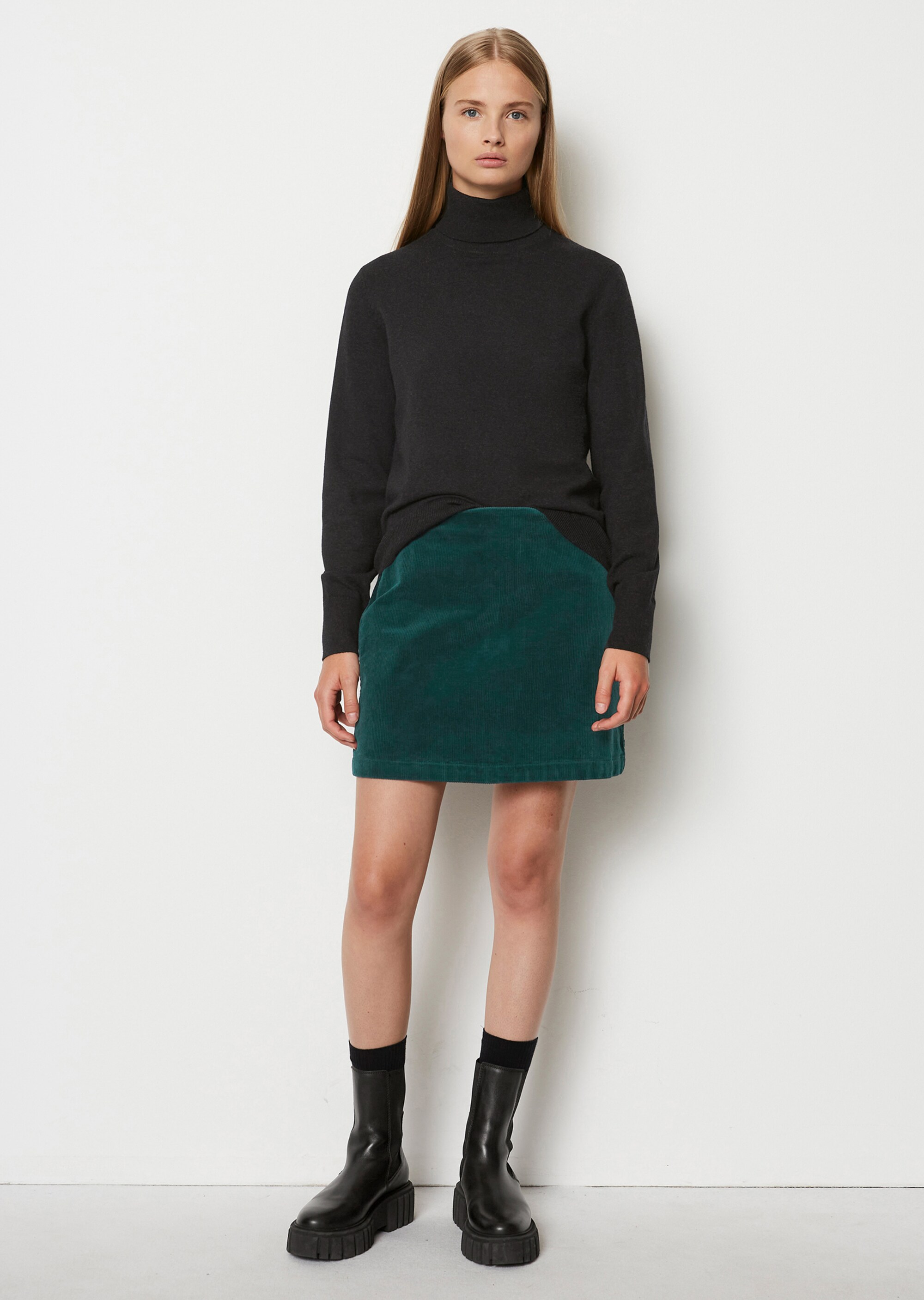 Rollkragenpullover regularaus Soft Cotton Stretch