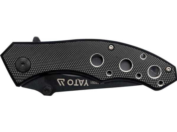 Yato YT-76051, Klappkniv med lås, Camper/scout, Drop punkt, Rustfritt stål, Aluminium, Rustfritt stål, Sort